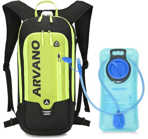 Arvano 6L Zaino Bici Mountain Bike con Sacca Acqua, Leggero Zainetto Idratazione pere Ciclismo Sci Corsa Mtb Moto Enduro Bicicletta Running Snowboard