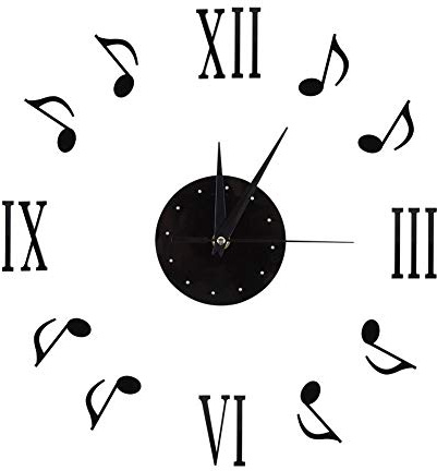 Moderne DIY gro?e Wanduhr Kit Acryl Wanduhr Musiknoten und r?mische Ziffern Uhr Modernes Design f¨¹r Home Office Klassenzimmer Arbeitszimmer Dekoration Zubeh?r f¨¹r Freunde