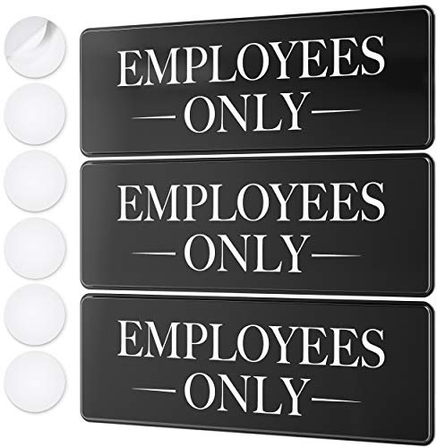 Employees Only, Staff Only Sign Kit - Ideal Signs for Office, Kitchen or Restroom Door - Ensures Public Do Not Enter Restricted Areas - Private Access/Authorized Personnel Only