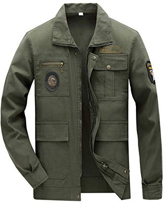 YJKJ Grembiule Saldatore, Abiti da Lavoro, Army Green Indossabile Antiscottatura Ritardante di Fiamma Forte E Robusto,A,180