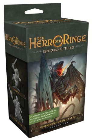 Fantasy Flight Games, Der Herr der Ringe: Reise durch Mittelerde – Geißeln der wüsten Lande, Erweiterung, Expertenspiel, Dungeon Crawler, 1-5 Spieler, Ab 14+ Jahren, 60 Minuten, Deutsch