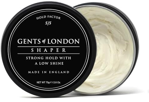 Hair Wax Shaper For Men with Strong Hold, Matt Finish, Gents of London Shaper Styling Wax, Lasting Hold, Texture, Long-Lasting, Maximum Hold, Reworkable 75g