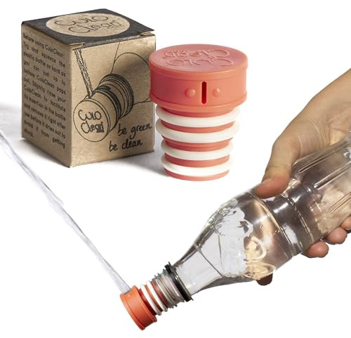 CuloClean Bidet Portatile da Viaggio. Bide Portatile Compatibile con Qualsiasi Bottiglia di Plastica. Ecofriendly, L'igiene intima, Camper, Universale (1pcs Corallo)