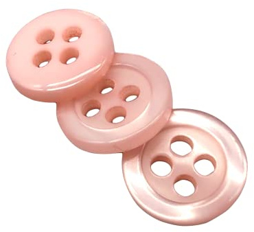 BOTIBOTON – 50 Knöpfe in Perlmuttoptik – 5 Größen zum Annähen – 11 Farben zur Auswahl – Hemden, Mäntel, Jacken und babyknöpfe, kinderknöpfe - Hergestellt aus Spanien (perlmutt Rosa, 10 mm)