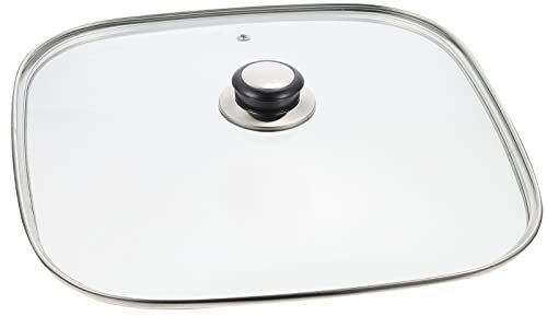DOITOOL Praktischer Glasdeckel Für Elektrische Kochtöpfe Quadratisch Mit Runder Griffgestaltung Hitzebeständig Spülmaschinengeeignet Für Home Und Restaurant