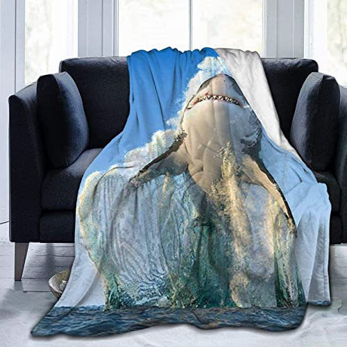 okoikfc Kuscheldecke Flauschig 220x240 cm 3D Hai Decke Fleecedecke - Wohndecke, Sofadecke XXL, Decke Couch Blanket, Kuscheldecke Große, Sofa überwurfdecke