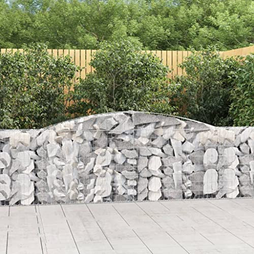 Natulvd Gabion Basket, 400x30cm Gabion Stone Cage Patio Garden Lawn Backyard Gabion Planter Raised Bed, Planter Box for Flowers and Plants (100-120CM H)