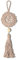 YOLANDA ARTESANIA Sujeta cortinas, Colgante adorno para cortinas o puertas- Decoración hogar nordica con borlas de flecos - Accesorio decorativo para el hogar (Beige)