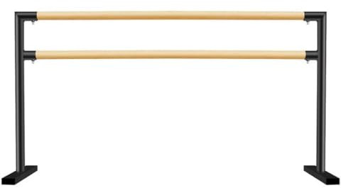 Ballettstange, Mobile Ballettstange aus Stahl für den Haushalt mit Holzgriff, die Tanzstange kann EIN Gewicht von 500 kg tragen, Fitness-Stick (2 m)