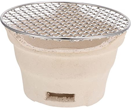 KITANDOVE Holzkohlegrill Camping-grillherd Keramikgrill Mit Edelstahl-grillrost Outdoor-grill