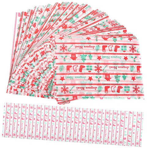 FUNOMOCYA 500blätter Nougat Schokolade Süßigkeiten Geschenkpapier Weihnachtsbonbonpapier Bonbonpapier Plätzchenpapier Schokoladenpapier