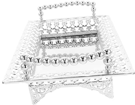 Ciieeo Assiette À Fruits Élégante En Métal Pour Présentation Rangement De Collations Support De Fruits Secs Pour Hôtel Portable Et Compact