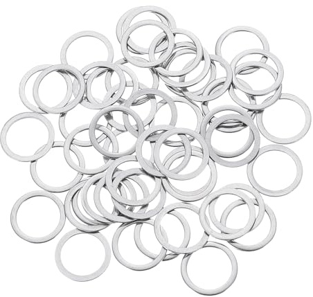 QUARKZMAN 50 Pcs Rondella Piatta M12 12x16x0.8mm Acciaio Inox 304 Per Vite | Bullone Autoveicoli Macchinari Industriali, Rinforzati