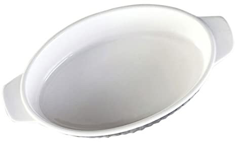 DECHOUS Auflaufform Oval Keramik Bräter Backform Mit Doppelgriff Backgeschirr Ofenform Kochgeschirr Für Lasagne Gemüse Schmorbraten