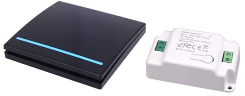 Interruttore senza fili, Interruttori luci da parete, interruttore smart wifi, RF 433Mhz Interruttore luce wireless, accensione luci a distanza Portata 100 m, Interruttori di controllo remoto - B