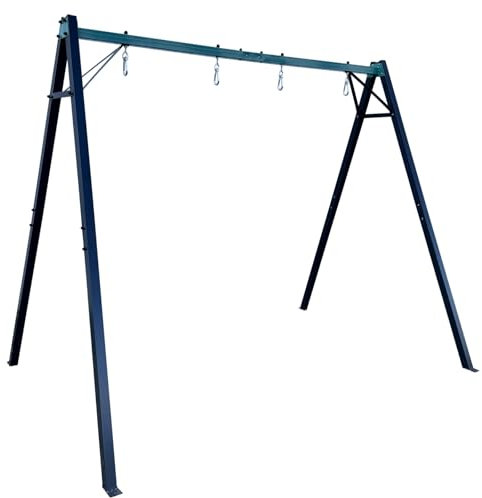 Estructura de balancín galvanizado (metal) para nido de cigüeña y columpio infantil, columpio doble, soporta hasta 200 kg, columpio estable y seguro gracias a travesaños adicionales, 270 x 172 x 200