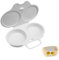 Microwave Egg Poacher, Easy Poached Egg Maker with 2 Cups, Reusable Bpa-Free Microwave Steamed Egg Custard Maker, Fast Egg Cooker Kitchen Gadgets for Breakfast, Dishwasher Safe