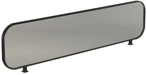 HEFJIAYCIQ Trennwände Zaun Für Essensbereiche, Restaurant Dekorative Trennwände Glas Sichtschutzwand, Thekenplatten Schreibtisch Trennwände Gitterpaneele,Schwarz,80x30cm