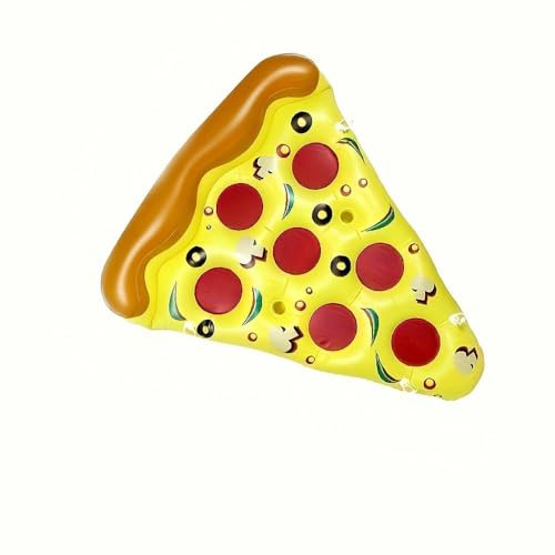 Inflatable Pizza-Shaped Pool Lounge Chair Float Bed for Adults Heavy-Duty Float Mat Summer Beach Water Lounger Swimming LWX