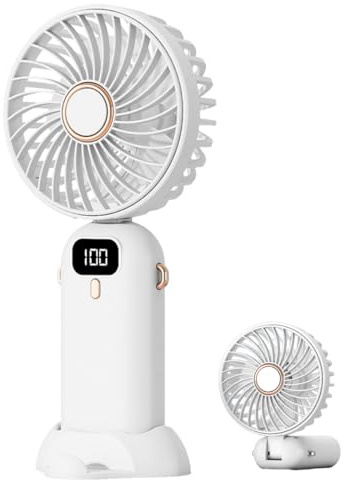 Tomedeks Ventilador de Mano, Ventilador Portatil USB, velocidades Pequeño ventilador, Mini Ventilador Silencioso para Compras, Oficina, Clase, Viajes, Exterior