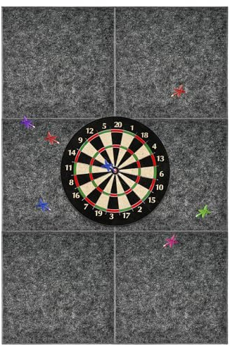 6 Stück Dart Wandschutz Filz 30x30x1.2cm, Dartboard Wandschutz Selbstklebender Dartscheiben-Rückseite, Dart Schutz Wand Darts Wandsc Dartscheibe Hintergrund Schutz für Wandschutz