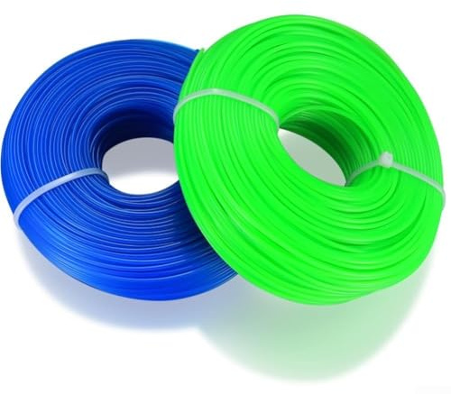 Efficient 1 6mm Trimmerfaden 2 Stück 200m Total Nylon Mähfaden für die Bewirtschaftung von überwachsenem Gras