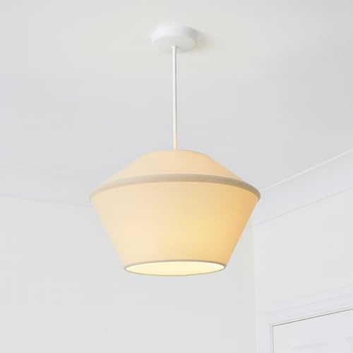 CGC Lighitng 30cm Ceiling Lampshade Indoor Pendant Table Lamp Bedside Bedroom Lounge Hallway Kitchen (Beige Spherical)