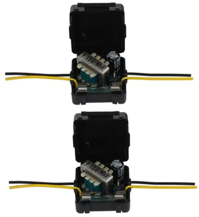 TOGEVAL 2pcs Car Audio Power Filter Noise Interference Suppressor for Stereo Amplifier Vehicle Electronics Protection Compatible with Cars Trucks