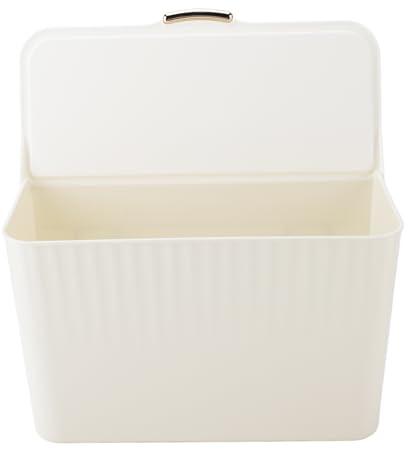 AKLOSIPY 4-Liter-Wäschekorb Zur Wandmontage mit Deckel – Multifunktionale Hängeaufbewahrungslösung für Schmutzige Kleidung Im Badezimmer oder in der Waschküche (WHITE)