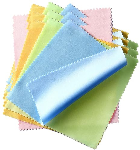 Veemoon Paños para Limpiar Gafas Microfibra 10x10 Cm 100 Unidades Colores Surtidos Toallitas Limpiadoras para Lentes y Pantallas Uso Óptico Cuidado Delicado