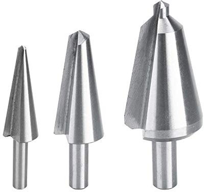 Estink 3tlg HSS Stufenbohrer Satz, 16-30,5 mm / 5-20 mm / 3-14 mm Konusbohrer Kegelbohrer für Edelstahl Metall Holz Kunststoff