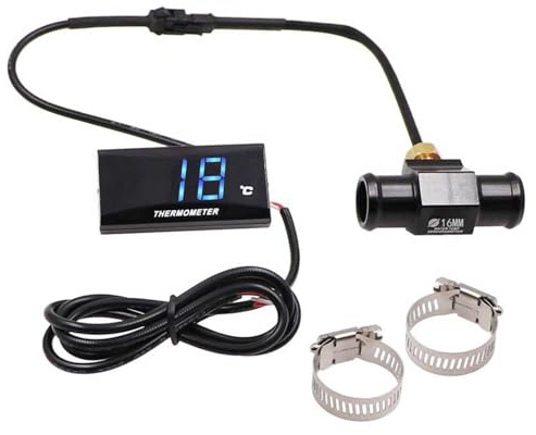 Thermomètre numérique de température d'eau de moto, adaptateur de capteur de capteur de température de sonde en métal Convient universellement à la moto (18mm)
