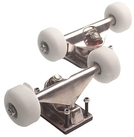 Perfeclan Skateboard-Rad und Achse, Skateboard-Achsen aus Aluminiumlegierung, Skateboard-Pads, Skateboard-Hardware-Set, Skateboard-Zubehör, Weiß