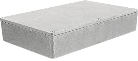 Stomp Kasten Case aus Aluminium Silber 1 Stück für Gitarrenpedale | Druckgussgehäuse 1590dd, Praktischer Ersatz für Effektgeräte, Kompakte Pedalbox