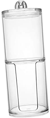 Amosfun Tarro para Discos De Algodón Dispensador De Bolas De Algodón Estructura Ordenada Uso Prolongado