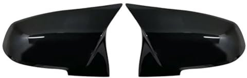 YOUKEJNM Auto Spiegelkappen Für 1 2 Für 3 4 Serie Für F20 F30 F31 F32 Für F36 Für 320i 328i 330d Für 335i 2012-up Spiegel Abdeckung Ersatz Styling Rückspiegelgehäuse(Bright Black)