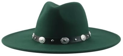 FULUJIDI Fedora Trilby Filzhut Hut Hüte Fedora Hüte Für Frauen Panama Gürtel Lässig Formale Männer Mützen 56-58Cm (Erwachsene) Darkgrey