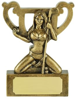 SilverTrophy: Does Your Girlfriend Play? Funny Humorous Mini Cup Gold Trophy Award for Golf - Jealous, Taunt, Naughty, Joker, Female, Tart, Rubbish, Loser, Affordable Figurine Prize Gift Competitions