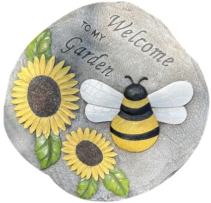 Sosoport Terrassenplatten Für Garten Aus Harz Dekorative Steine Für Außenbereich Trittsteine Für Rasen Mit Sonnenblumen-design Pflastersteine Für Garten Zur Verschönerung Der Terrasse