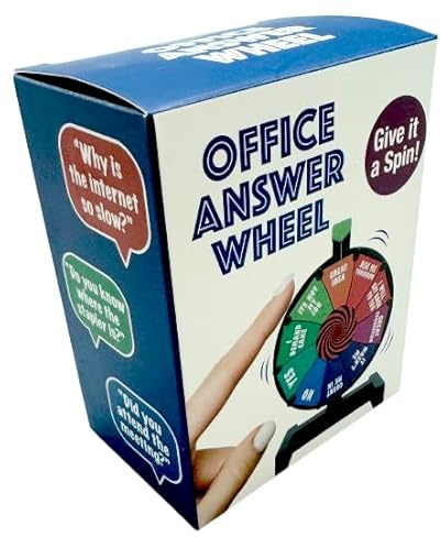 Diabolical DP1365 Office Answer Wheel - Wichtelgeschenke für Arbeitskollegen, lustige Chefgeschenke, Arbeitskollegen, Büro-Schreibtischzubehör, coole Büro-Gadgets