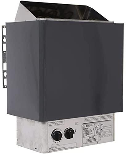 Horno de sauna de acero inoxidable Calentador de sauna eléctrico de 3-9KW con controles integrados Estufa de sauna húmeda y seca para sala de sauna de spa, calienta rápidamente y ahorra energía, par