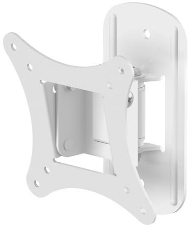 AVF White TV Wall Mount - White Flat to Wall TV or Monitor Bracket With Tilt - For Screens Up to 32 and 10kg - MRL12W