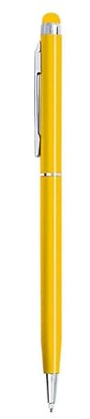 GFD HEART 10 Penne Personalizzate con Scritta Incisa a Laser - Penna in Metallo per Touch Screen, Idea Personalizzabile Ufficio, Inaugurazioni, Fiere, Gadget Promozionali (10 Penne Giallo)