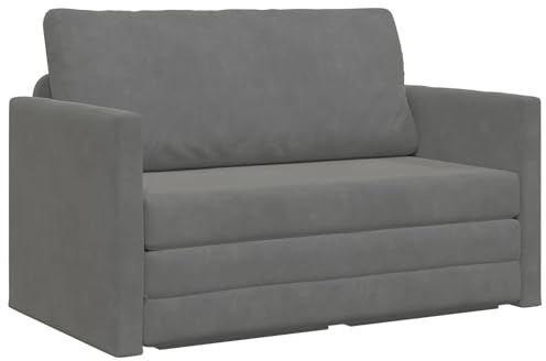 vidaXL Soffsäng Mörkgrå 124 x 71 x 78 cm Sammet