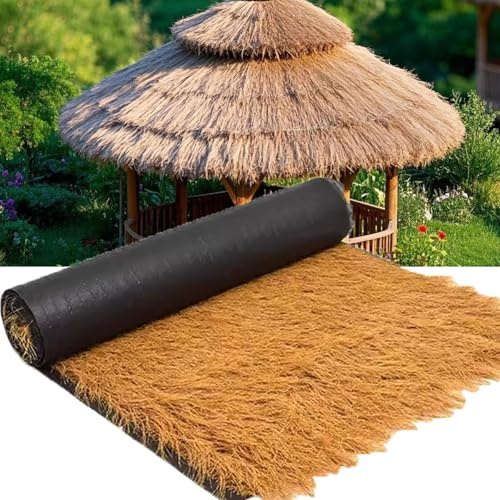 BXZAY Techo de hierba de paja, techo de paja artificial, techo de paja, barra Tiki, cabaña, hierba, palapa, techo de paja, techo de base de paja (1 x 10 m)