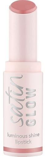 essence barra de labios satinada GLOW con brillo luminoso, luminoso, color intenso (3.5g)