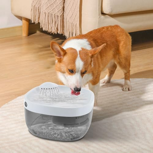 Apriltop 32x30x18 cm Haustier Wasserspender mit 2* Filterelementen, Eimer Kapazität 7L, Trinkbrunnen für Katze, Geräuscharm 30 dB, für Küche, Schlafzimmer, Balkon
