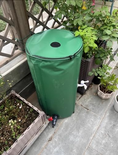 Faltbare Regentonne mit Zapfhahn – Tragbarer Wasserspeicherbehälter for Garten, Hof, Gewächshaus | Einfache Lagerung und platzsparendes Design​(40X78cm/100L)