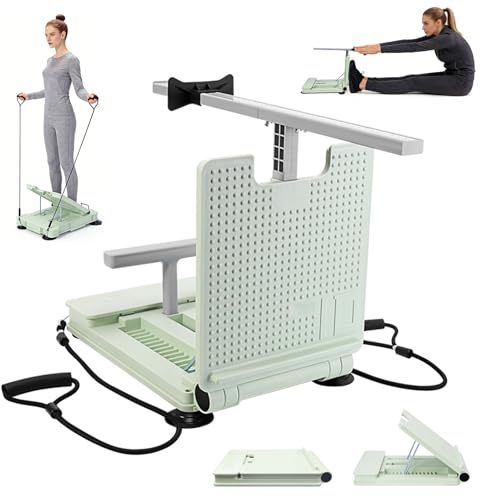 3 en 1 Tabla Inclinada, Tabla de Estiramiento de pantorrillas y Cuña para Sentadillas, 14 Niveles Ajustables, con Bandas de Resistencia, para Moldear Piernas y Estirar, Capacidad de Peso 200 kg