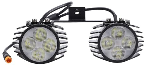 RiToEasysports Luz Principal, Impermeabilización, Luz Delantera LED de Alto Brillo para Scooter, Luz Delantera de Doble Cabezal para Scooter Eléctrico